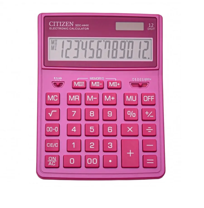Калькулятор Citizen SDC-444XRPKE рожевий