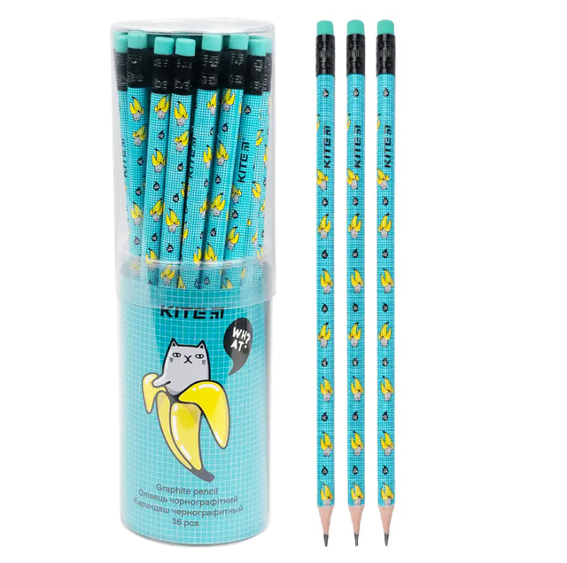 Олівець графітний з гумкою Kite Bananas K21-056-4