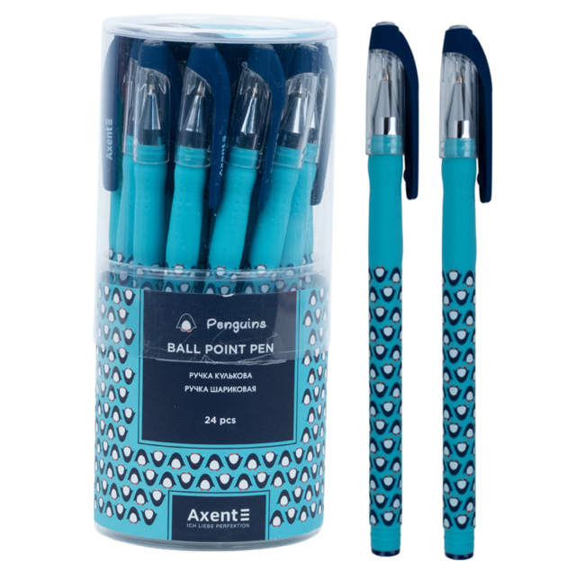 Ручка кулькова Axent Penguins AB1049-26-A, 0.5 мм, синя