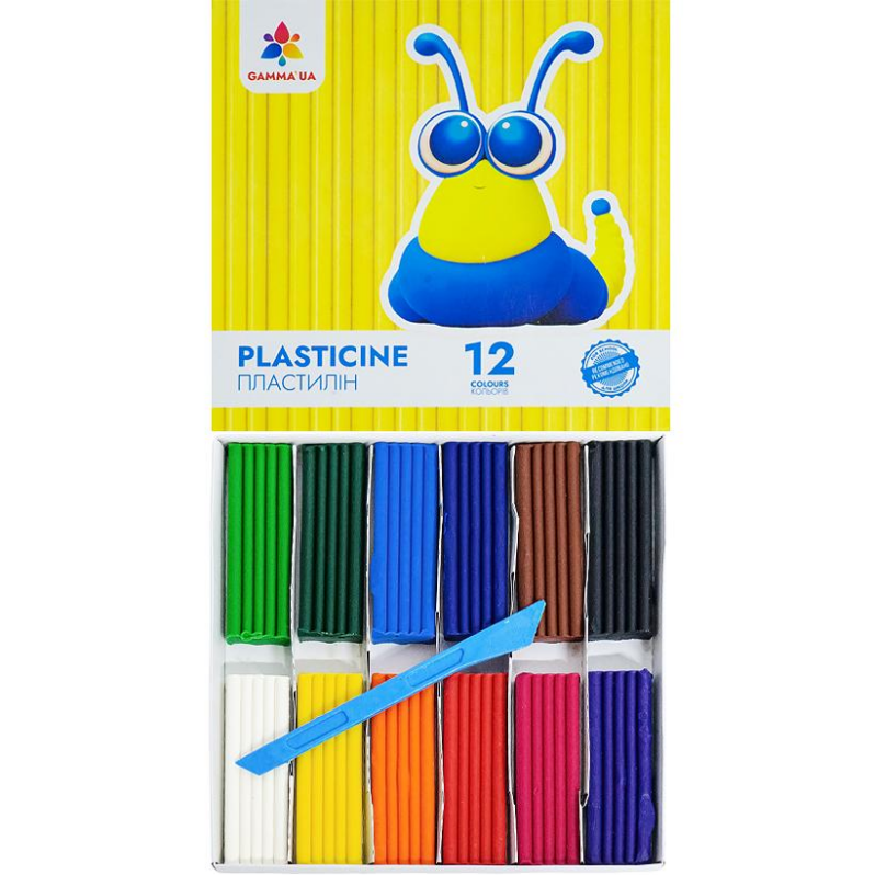 Пластилін GAMMA UA 12 кольорів 192г 200312