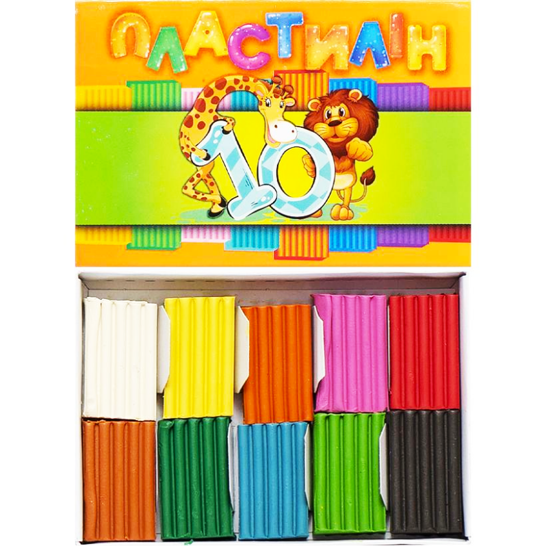 Пластилін Тетрада Стандарт 10 кольорів 100 грам