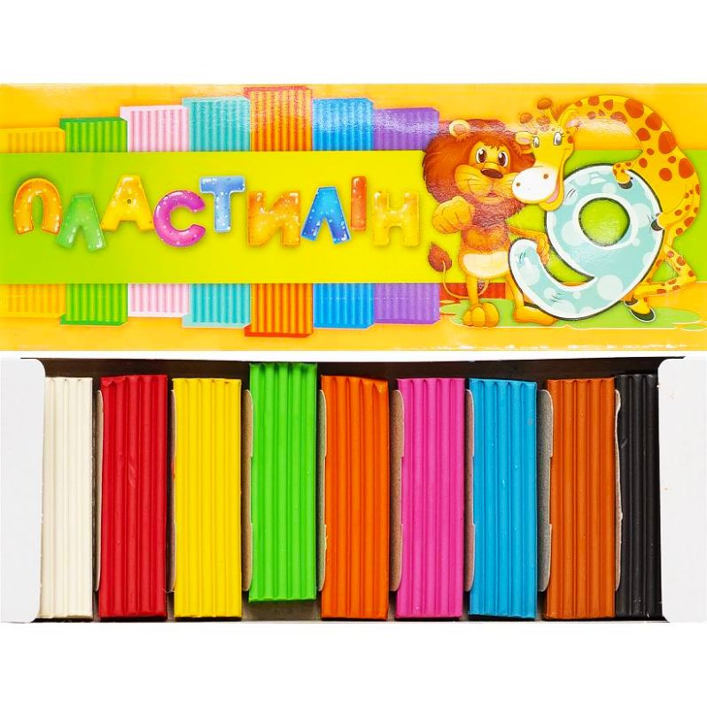 Пластилін Тетрада Стандарт 9 кольорів 200 грам