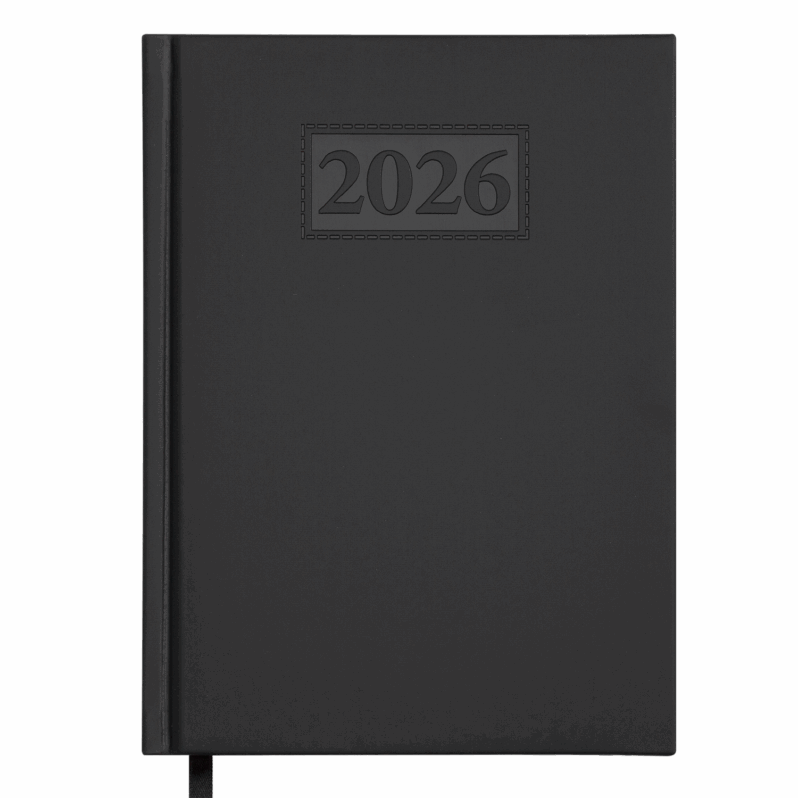 Щотижневик датований 2026 Buromax GENTLE А5 чорний 2109-01 ВМ