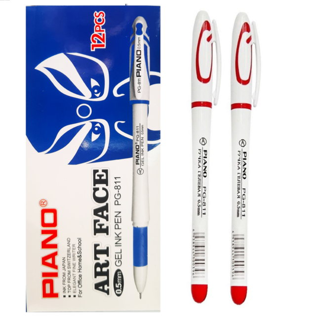 Ручка гелева Piano Art Face PG-811 червона