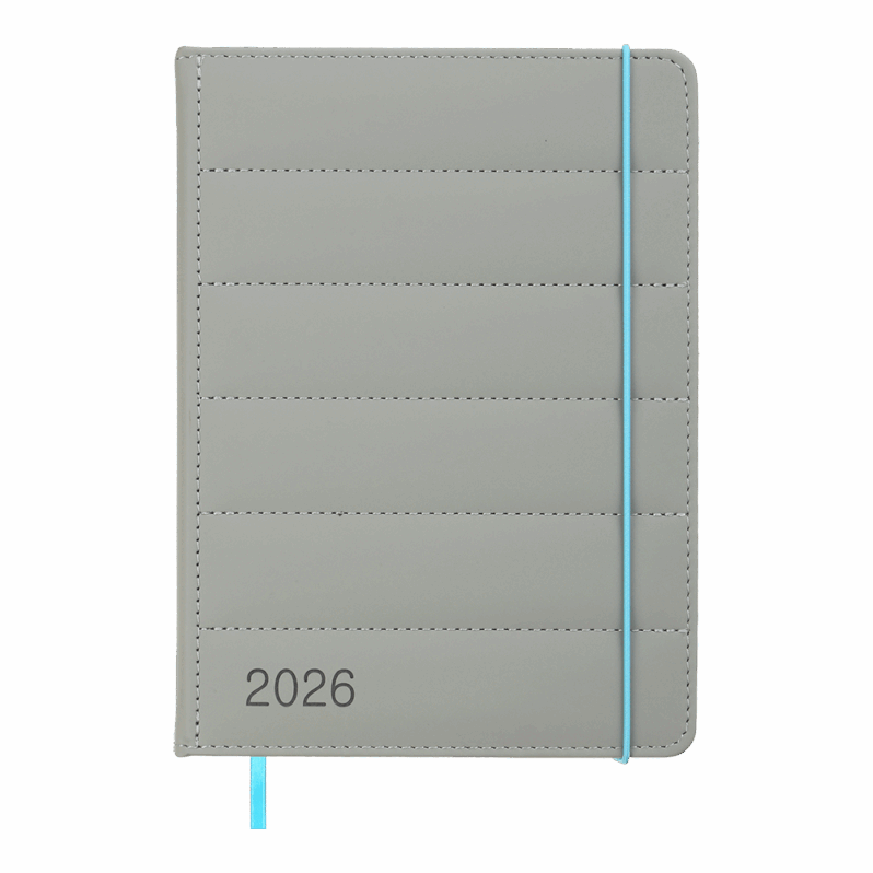 Щотижневик датований 2026 Buromax AURA А5 сірий 21100-09 ВМ