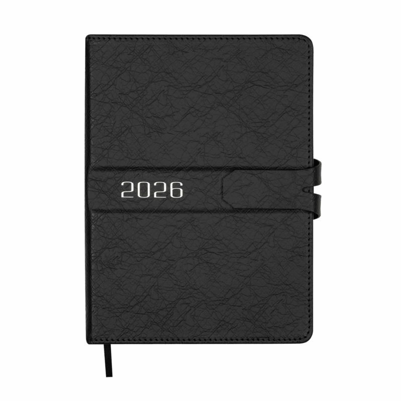 Щотижневик датований 2026 Buromax BELLE А5 чорний 21103-01 ВМ