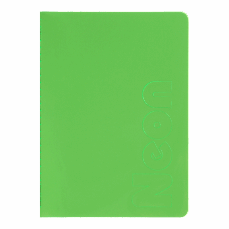 Записна книжка Buromax NEON A5 80 аркушів в клітинку 24822180-04 BM зелена