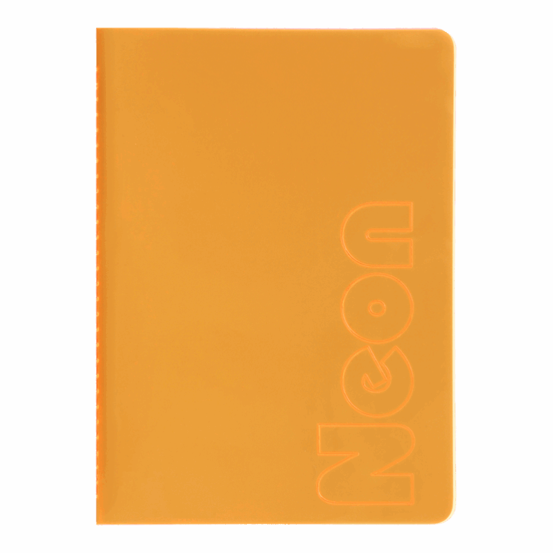 Записна книжка Buromax NEON A5 80 аркушів в клітинку 24822180-11 BM помаранчева