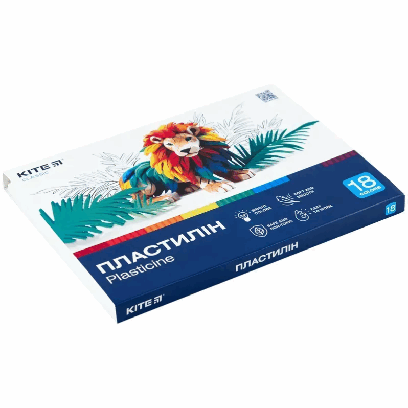 Пластилін Kite Classic 18 кольорів 360г K-085