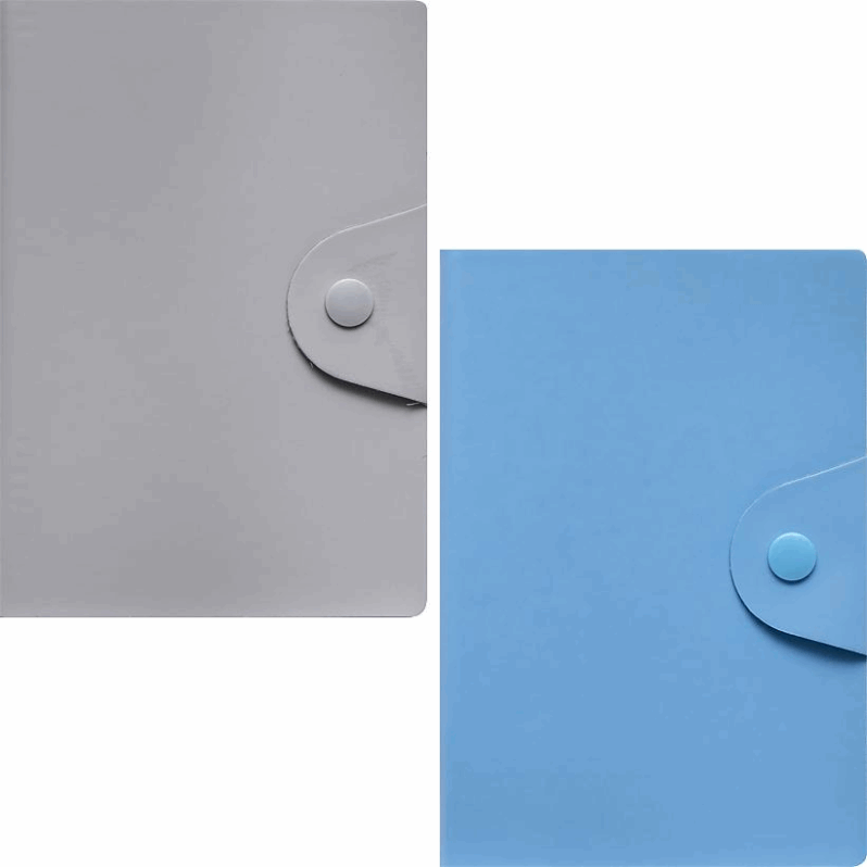 Блокнот на кнопці А6, шкірозамінник, 80 аркушів, лінія