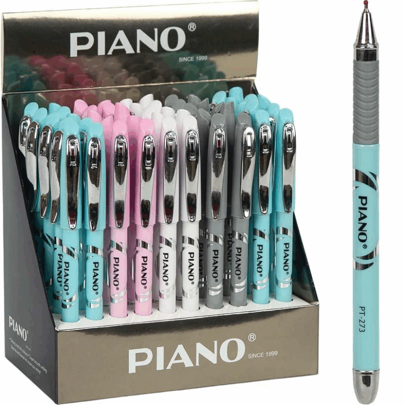 Ручка масляна Piano PT-273 синя 0,7 мм