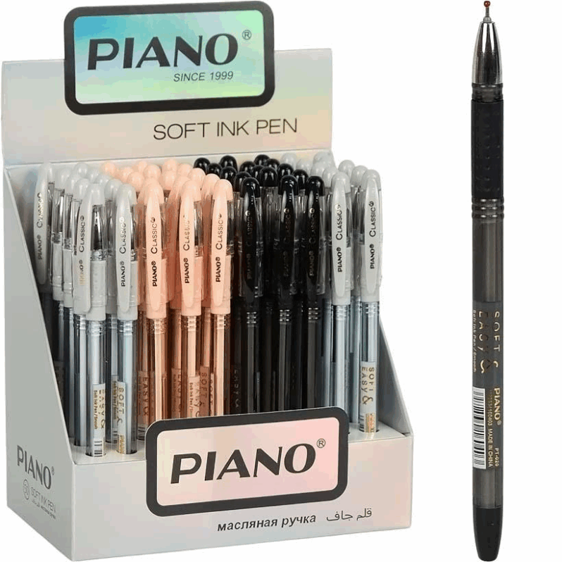 Ручка масляна Piano Soft Easy PT-020 синя 0,7 мм