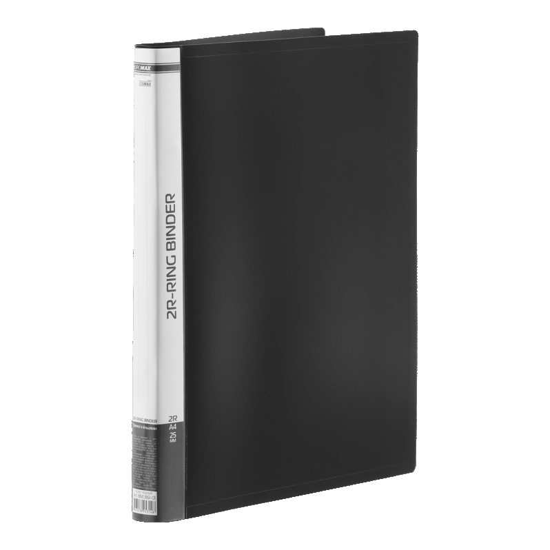 Папка пластикова Buromax А4 на 2 кільця чорна 3161-01 BM