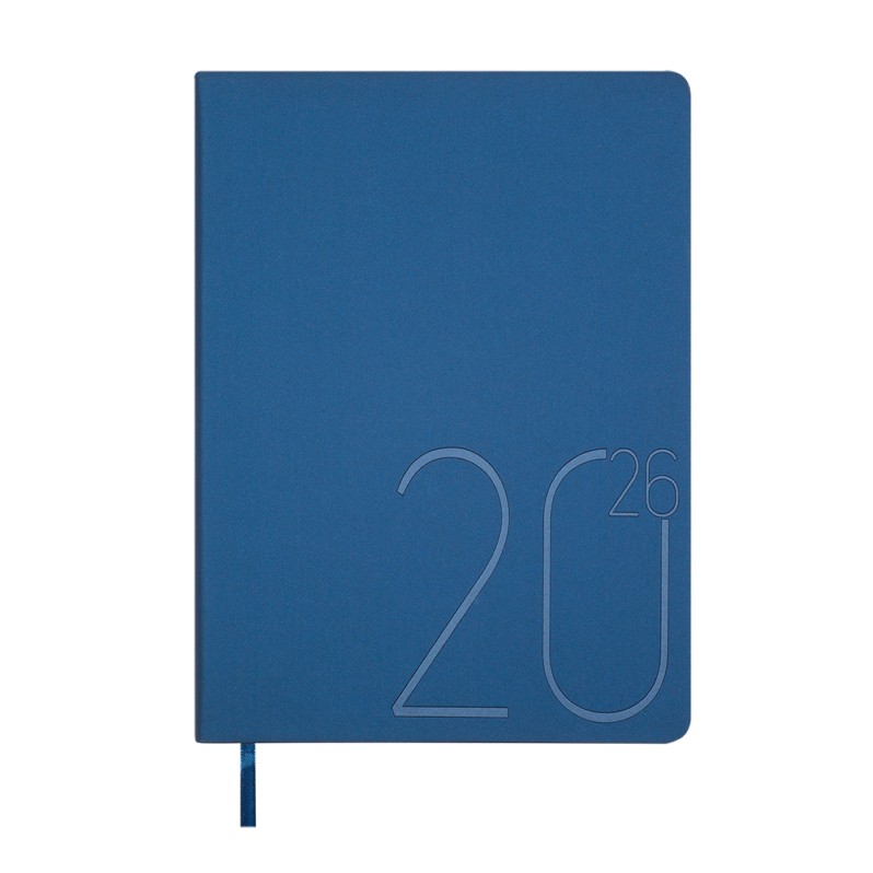 Щоденник датований 2026 Buromax Steel А5 синій 2127-02 ВМ