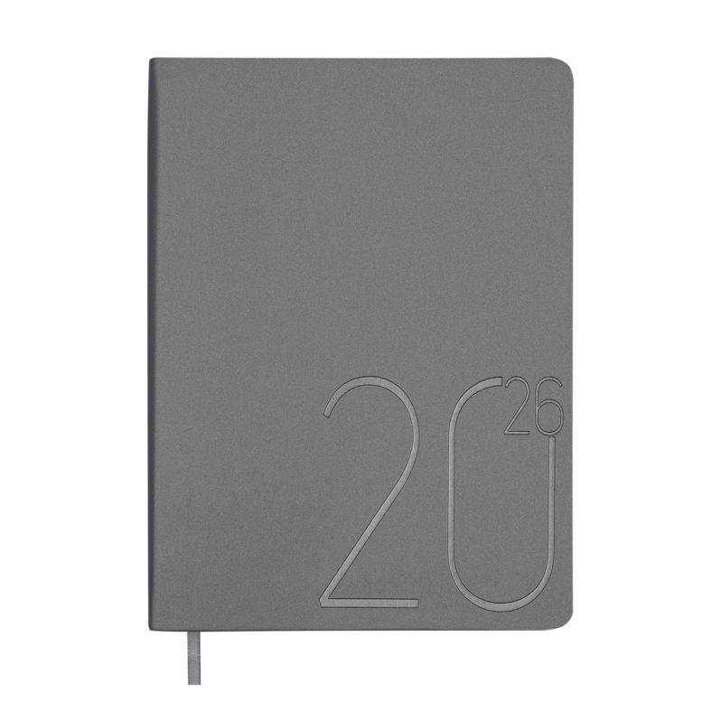 Щоденник датований 2026 Buromax Steel А5 срібло 2127-24 ВМ
