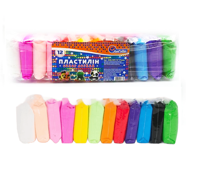 Пластилін легкий повітряний Josef Otten 12 кольорів 180 г