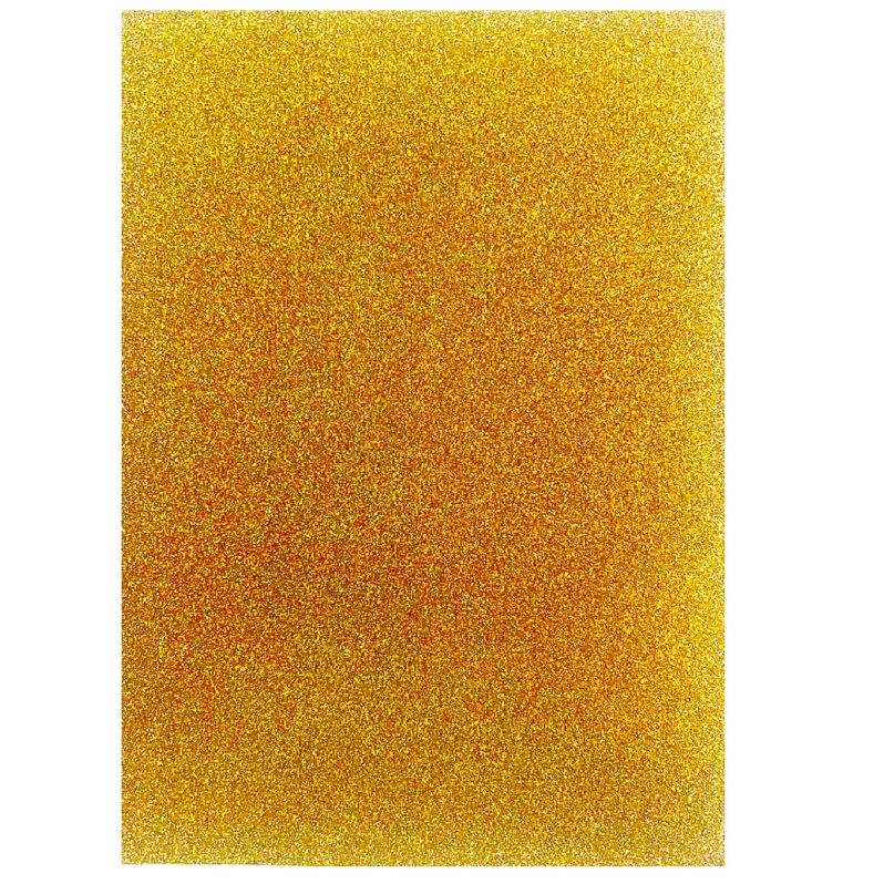 Фоаміран JO EVA з глітером А4, 1,7 мм Золотий 17GLA4-004