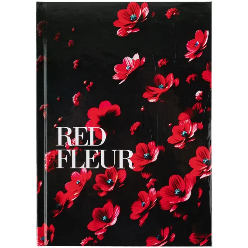 Блокнот Axent Red Fleur тверда обкладинка А5 96 аркушів в клітинку 8459-3-A