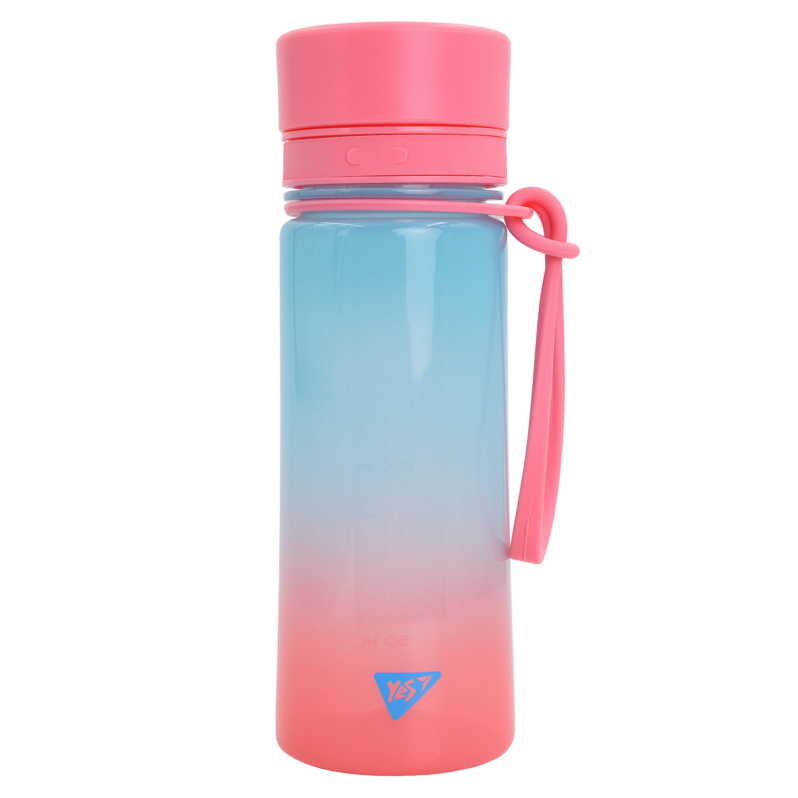 Пляшечка для води YES Fusion 400 мл, рожево-блакитна 708316