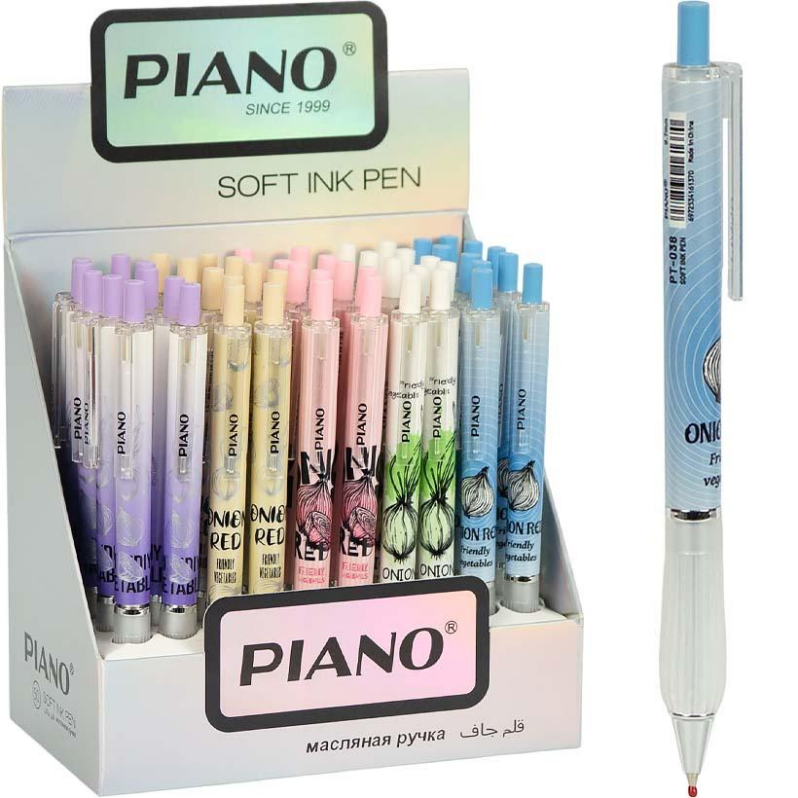 Ручка автоматична масляна Piano PT-038 синя 0,7 мм