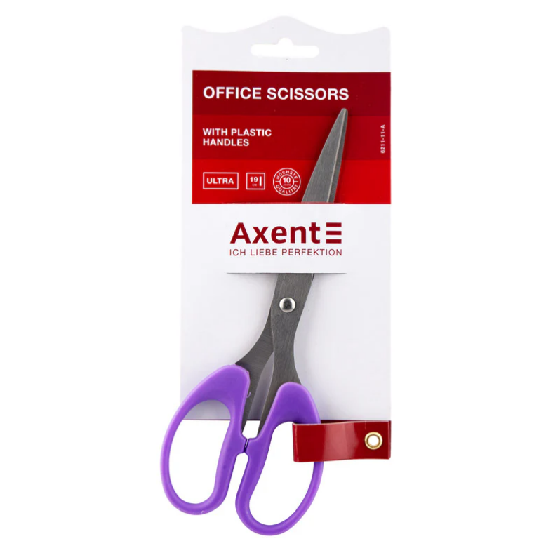 Ножиці Axent Ultra 19 см з пластиковими ручками фіолетові 6211-11-А