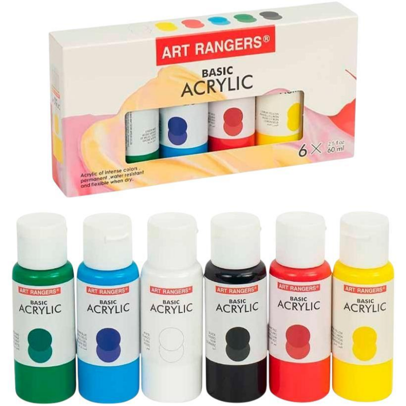 Акрилові фарби Art Rangers Basic 6 кольорів по 60 мл
