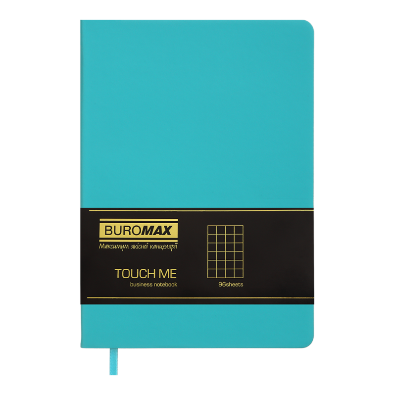 Блокнот діловий Buromax Touch Me A5 96 аркушів штучна шкіра 295102-35 BM темно-бірюзовий