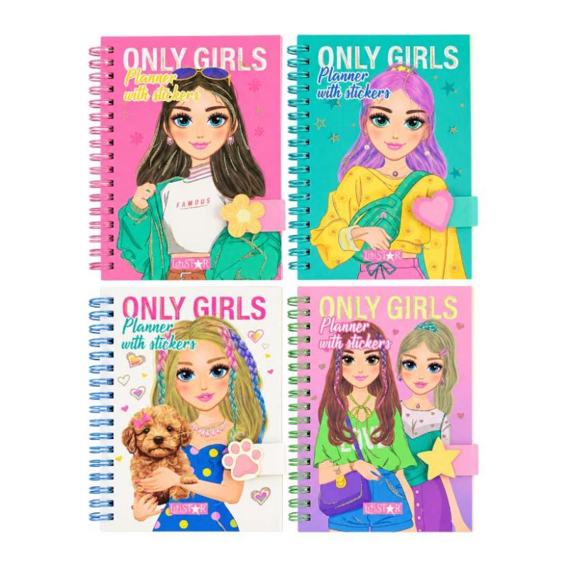 Блокнот-планер для дівчаток  Апельсин Only Girls Planner з наліпками А6, 64 аркуші  LS-01
