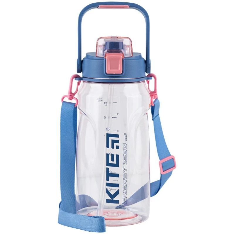 Пляшечка для води Kite K24-1202-2, 1500 мл, рожева